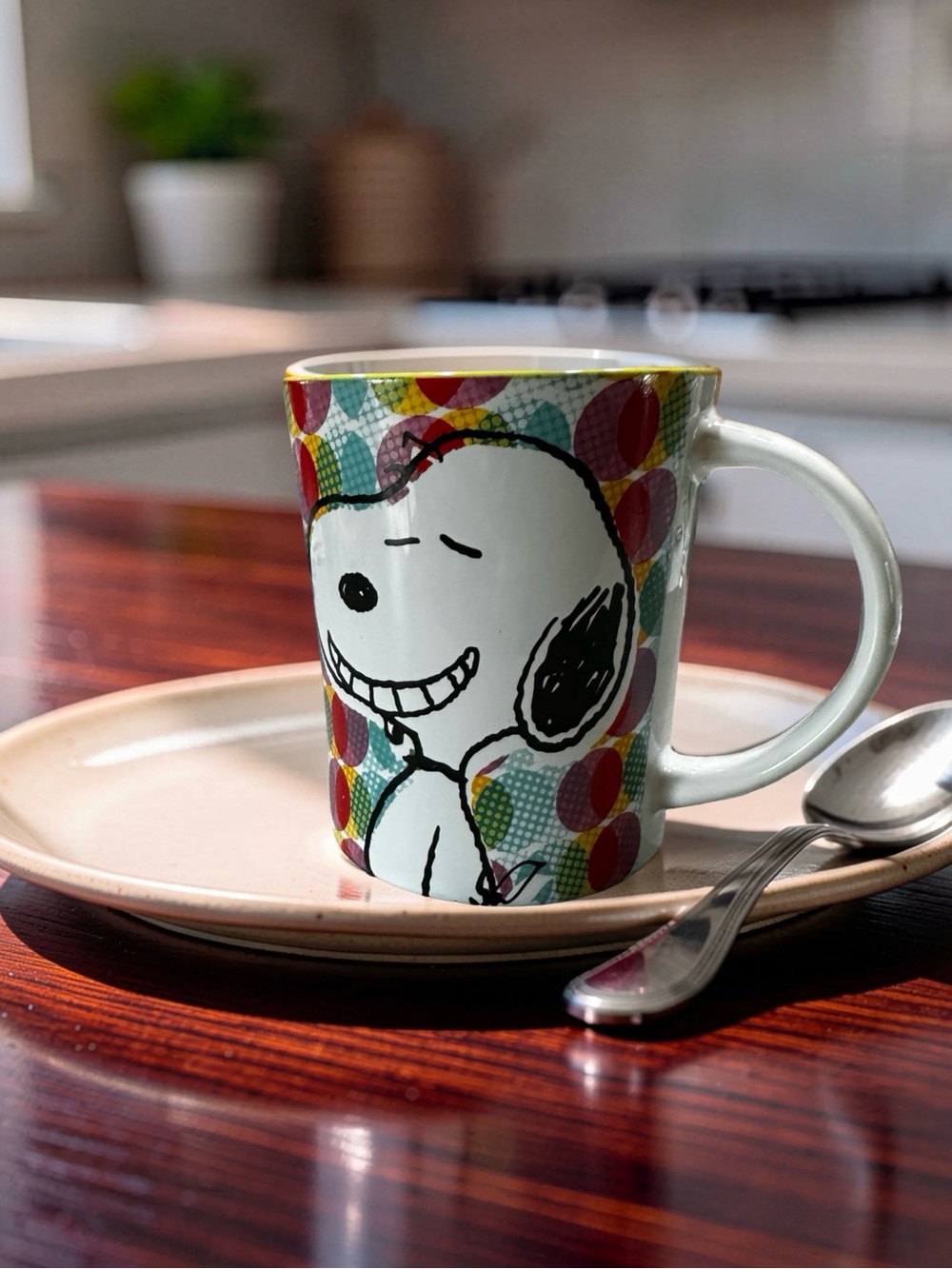 Snoopy Polka Dot Ceramic Coffee Mug - Multicolor Mug